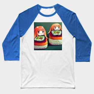 Kawaii Anime Sushi Baseball T-Shirt